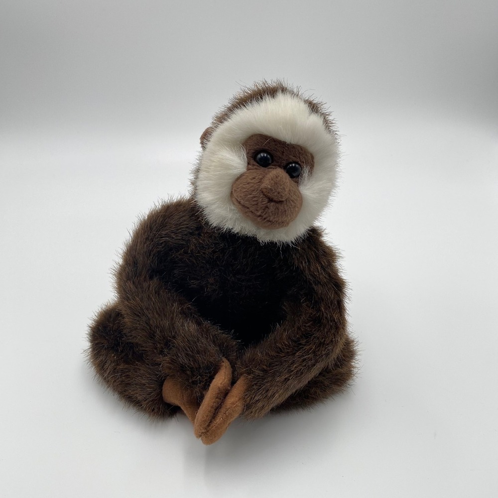 Vintage 1998 K&M International Brown Monkey Realistic Plush Stuffed Animal Toy
